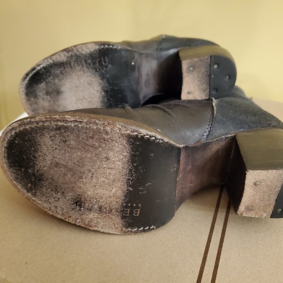 Bed Stu Arcane Black Rustic Leather Ankle Boots - Picture 3 of 5